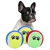 Hundespielzeug, Tennisball, für kleine und mittelgroße Hunde, 3 Stück