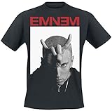 Eminem Horns Männer T-Shirt schwarz S 100% Baumwolle Band-Merch, B