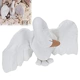 Eosnow Schwan Plüsch-Wandspielzeug, umweltfreundliche Baumwollschwan-Stoffwanddekoration mit Haken für Kindergärten für Kinderzimmer für Spielzimmer(White)