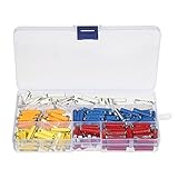 Weytoll 200Pcs 6mm Assorted Continental Sicherungen Schnell wirkender Torpedo-Sicherungskasten 5A 8A 10A 16A 25A Deutscher/europäischer Kfz-Sicherung