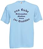 1860 Herren T-Shirt Grünwalder Stadion Giesing SECHZIGhellblau-M