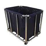 Trolleys Wäschekorb Wäschesortierwagen Rechteck zur Aufbewahrung von Schmutzwäsche Heavy Duty Commercial Sorter Utility Trolley mit großen Rädern Beige (Blau) stark