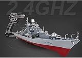 CYLYFFSFC 2.4G elektrische Fernbedienung Luftfahrt Schlachtschiff Wasserspiel RC Militär Mutterschiff 1:275 Details zum Wiederherstellen des RC-Schiffs, Wasser abschalten, Doppelmotoren, Geschenke fü