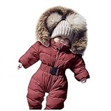 OVERDOSE Infant Baby Girls Boys Warm Hooded Snowsuit Jumpsuit Down Coat Romper Padded Outwear Jacket Snow W