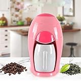 WICKER WEAVING Kaffeemaschine Mini Kaffeemaschine Kleiner Tropf Tee Maker Haushalt elektrische Tragbare Multifunktions-Brühkaffeemaschine Rosa Büro, Restaurant. (Color : Pink)