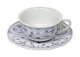 Cup und Mug Teetasse mit Untertasse Gross Chamore Indisch Blau 150ml mit U
