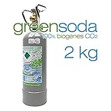 2 kg CO2 Flasche Kohlensäure (Lebensmittel E290) Mehrweg-Gasflasche gefüllt mit 2kg CO2 für Getränkesysteme, Aquaristik, Zapfanlagen NEU VOLL