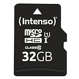 Intenso Premium microSDHC 2x32GB, Class 10 UHS-I Speicherkarte inkl. SD-Adapter (bis zu 90 MB/s) schw
