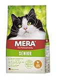 MERA Cats Senior Huhn, Trockenfutter für Sensible Katzen, getreidefrei & nachhaltig, Katzentrockenfutter mit hohem Fleischanteil, 2 kg