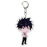 Saicowordist Fairy Tail Acryl Schlüsselanhänger, Anime Figuren Anhänger Schlüsselanhänger, Cosplay Requisiten Zubehör(Gray)