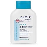 numis med 2in1 Duschgel & Shampoo ph 5.5 - Hautberuhigendes Shower Gel & Haarshampoo für sehr empfindliche & sensible Haut - vegane Hautpflege ohne Silikone, Parabene & Mineralöl (1x 200 ml)