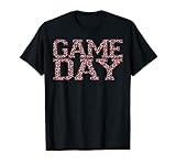 Game Day Leopard Print Fußball Mama Basketball Volleyball T-S