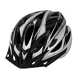 SeniorMar-UK Leichter Motorradhelm Rennrad Fahrradhelm Herren Damen Für Fahrradfahren Sicherheit Erwachsene Fahrradhelm Fahrrad MTB Helm schwarz und weiß