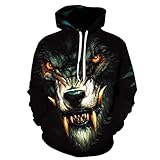 3D Gedruckter Hoodie für Männer Jungen Unisex Langarm Kapuzenpullover Sweatshirts Taschen Sportlich Atmungsaktiv Outdoor Tier Tier 3XL