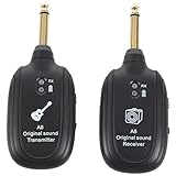 NEYOANN UHF Gitarre kabelloses System Sender Empfaenger Eingebaute Wiederaufladb