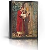 Canessioa Gerahmtes Bild von Jesus klopft an der Tür, 30,5 x 40,6 cm, Bilder von Jesus Klopfen auf die Tü