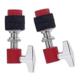 Musikinstrument Zubehör 2teilige Hi-Hat Clutch für Hi-Hat Becken Jazz Drum Percussion Instrumental Rot E