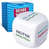 UniMuni Anti Stress Würfel - Entscheidungswürfel Spielzeug ideal fürs Büro - Der Stressabbau für Kollegen und Mitarbeiter - Lustige Geschenke mit 6 M