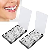 2 Boxen / 120 Stück Porzellan Zahnpflege temporäre Krone Vorderzähne Fake Zähne Furniere Zahnersatz-Set zum S