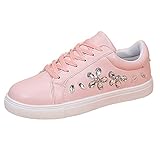 Eaylis Damen Mode Sneakers Strass Schuhe Schnürschuhe, Sneaker Atmungsaktiv Turnschuhe Leicht Sportschuhe Laufschuhe Straßenlaufschuhe F