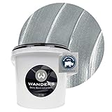 Wanders24 Metall-Optik (3 Liter, Silber) Effektfarbe, Wandfarbe, Metallic Wand, Glitzer Wandfarbe, Effekt Farbe, Wand Farbe, Wandfarbe Metallic, abwaschbar, Metall Effek