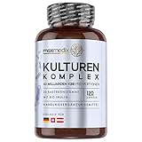 Kulturen Komplex mit 60 Mrd. KBE - 20 Bakterienstämme & BIO Inulin - Mit Lactobacillus Reuteri & Lactobacillus Gasseri - Laborgeprüft in Deutschland - Magensaftresistent & Vegan - 120 Kap