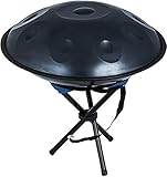 Hand Steel Drum Instrument, Handpan Drum Hand Pan in D-Moll 9 Notizen 22 Zoll Steel Hand Drum Mit Soft Hand Pan Bag Hand Pan Hang Drum,