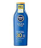 NIVEA SUN Sonnenmilch mit verbesserter Formel, Lichtschutzfaktor 30, 250 ml Flasche, Schutz & Pfleg
