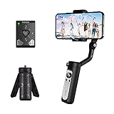 Gimbal Smartphone - Hohem iSteady X2 Stabilisator, Ferngesteuert Gimbal für iPhoneSamsungHuawei, Intelligente Fernbedienung, Leichter Faltbarer Gimbal Stabilisator, 10 Std. Akkulaufzeit (Schwarz)