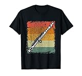 Retro Flötenspieler Geschenk Vintage Querflöte T-S