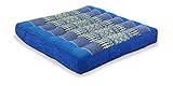 livasia Sitzkissen klein I Bodenkissen Indoor / Outdoor I Meditationskissen Yogakissen I Stuhlauflage Palettenmöbel I Steppkissen Auflage Stuhl Bank handgefertigt 35 x 35 x 6,5 cm (Hellblau)