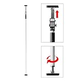 ALLEGRA AB290 Deckenstütze Profi Teleskopstange Einhandstütze bis 60kg Baustütze Höhe 290cm Teleskopstütze Montagestütze (Weiß)