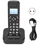 Schnurloses Handheld-Telefon, D1102B 1,6 Zoll Digitales Freisprechtelefon für das Büro zu Hause Festnetztelefon für Unternehmen, Büro und Zuhause(EU-Stecker)