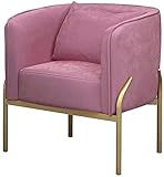 Samt Soft Body Sessel, Schilfstreifen Metall Beinstuhl, Wohnzimmer Esszimmer Medaillon Schlafzimmer Empfang Cafe-R