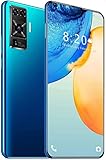 Lsqdwy Smartphone ohne SIM-Lock, 4G Smartphone, 7,2 Zoll Vollbild, 8+128GB, 8800mAh Polymer Akku, 24MP+48MP System Dual SIM (Color : Blau, Size : 128GB)