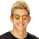 NET TOYS Coole Hologramm-Brille mit Augen - Silber - Unheimliches Unisex-Accessoire Funbrille mit Zombie-Glubschaugen - Perfekt geeignet für Gruselparty & Hallow