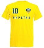 aprom - Ukraine Kinder T-Shirt Trikot ALL-10 GE - WM 2018 Fußball (140)