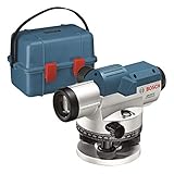 Bosch Professional Optisches Nivelliergerät GOL 32 G (32-fache Vergrößerung, Maßeinheit: 400 Gon, Arbeitsbereich: bis zu 120 m, im Transportkoffer)