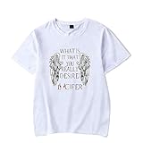 JYXSRZO Lucifer Season 6 New Merch Fashion T-Shirt Casual Kurzarm Tops Unisex T-Shirt, weiß, XS
