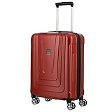 TITAN Koffer 4-Rad Bordtrolley, Handgepäck erfüllt IATA-Norm, Made in Germany Gepäck Serie X-RAY: Hartschalen Trolleys aus ultraleichtem Material, 700846-10, 55 cm, 40 Liter, atomic red (rot)