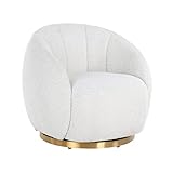 Drehsessel Jago White Bouclé/Brushed Gold (r-000SP40481)