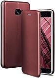 ONEFLOW Handyhülle kompatibel mit Samsung Galaxy A5 (2017) - Hülle klappbar, Handytasche mit Kartenfach, Flip Case Call Funktion, Leder Optik Klapphülle mit Silikon Bumper, W