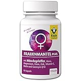 Raab Vitalfood Frauenmantel plus für Frauen, 90 Kapseln, vegan, hergestellt in Deutschland, Extrakt, mit Mönchspfeffer, Biotin, Eisen, Coenzym Q 10