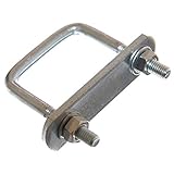 Old-Harvest 2X U-Bügel 80mm Länge mit Gegenplatte Zurrbügel Bügelschraube M10 verzinkt Gewindebügel Öse Zurröse Bügelschelle Boot Trailer (80x63mm)
