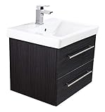 emotion Badmöbel mit Villeroy & Boch Subway 2.0 Waschbecken 60 cm anthrazit g