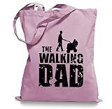 Ma2ca The Walking Dad Papa Vater Tragetasche/Bag/Jutebeutel WM1-classic_pink