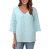 YJUU Blusenkleider Tunika Rockabilly Bluse Blusen Und Tun Jugendliche Mädchen Oberteile Sommer Hemdbluse RüSchen Tops Ele Western Blusen Tunika Strand Lang Bluse Weiss Kurzarm T