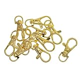 SM SunniMix 10 Stück Goldfarbene Drehverschlüsse Lanyard Karabinerhaken DIY Schlüsselanhänger Ringe Erk