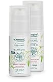 alkmene Teebaumöl Gesichtscreme bei unreiner Haut - vegane Gesichtspflege ohne Silikone, Parabene & Mineralöl - Porentiefe Reinigung fürs Gesicht - Creme im 2er Vorteilspack (2x 50 ml)