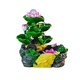 JUQI Springbrunnen Rockery Fließende Innenbrunnen Feng Shui Rad Aquarium Dekoration Transfer Ball Meditation Wasserfall Dekoration Desktopbrunnen Deko Balk